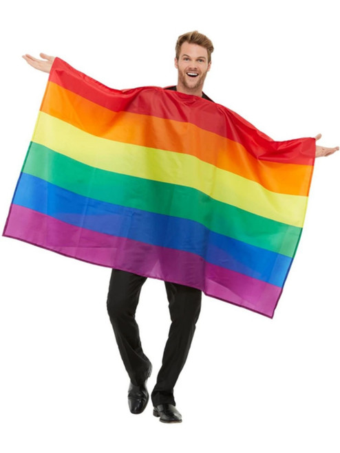 32" Red and Orange Rainbow Flag Unisex Adult Halloween Costume - One Size - IMAGE 1