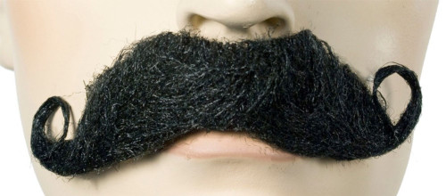 Brown English Men Adult Halloween Mustache Costume Accessory - Small - IMAGE 1
