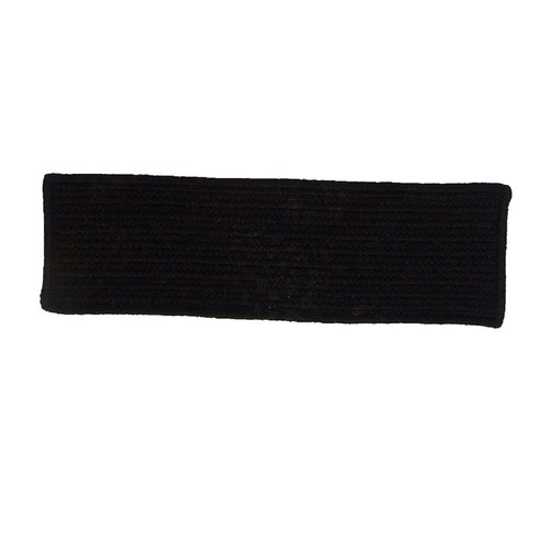 Set of 13 Black Solid Hand Braided Stair Tread Rug 28" - IMAGE 1