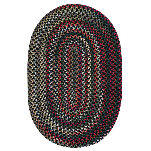 9' x 12' Rustic Oval Handmade Braided Area Throw Rug - IMAGE 1