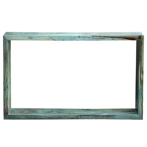 51.5" Blue and Gray Distressed Finish Rectangular Console Table - IMAGE 1
