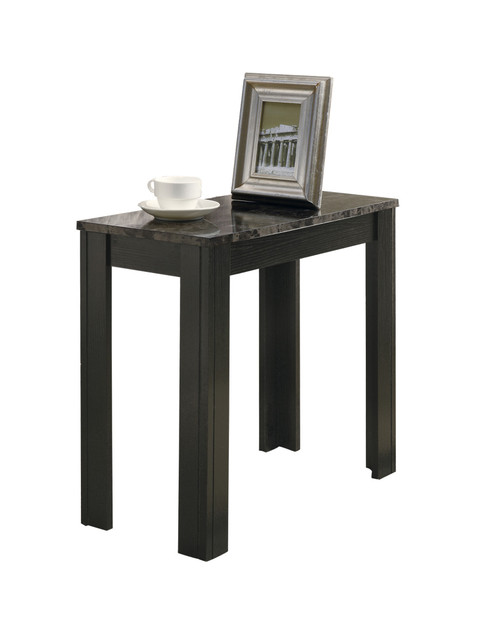 23.75" Black and Gray Transitional Rectangular Accent End Table - IMAGE 1