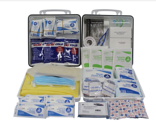 13" White and Blue State of NJ Pool First Aid Kit for Pools Between 2,000 and 5,000 SF - IMAGE 1
