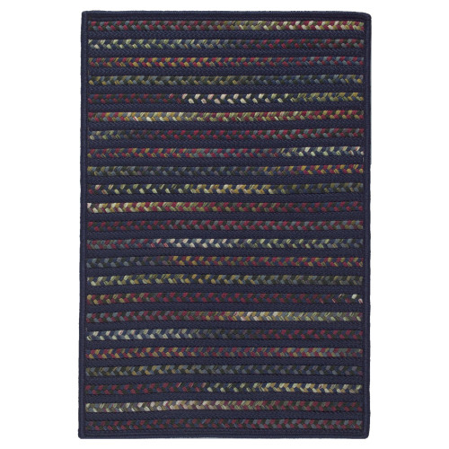 9' x 9' Navy and Red All Purpose Handcrafted Reversible Square Outdoor Area Throw Rug - IMAGE 1