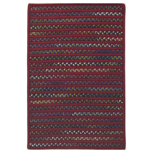 2' x 7' Sangria Striped All Purpose Handcrafted Reversible Rectangular Outdoor Area Throw Rug Runner - IMAGE 1