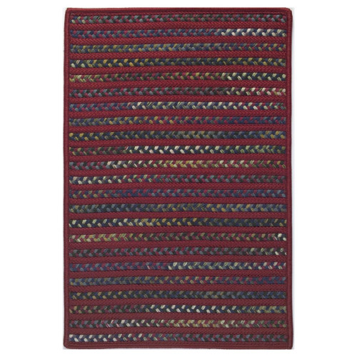 12' x 16' Sangria and White All Purpose Handcrafted Reversible Rectangle Outdoor Area Throw Rug - IMAGE 1