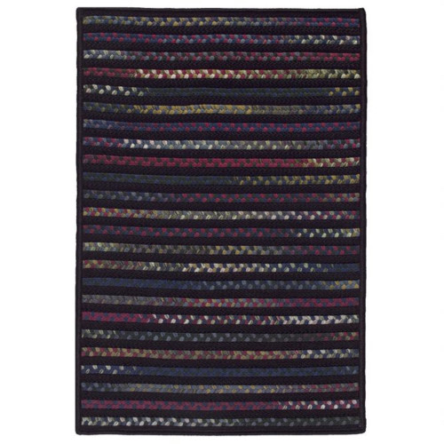 2' x 3' Black and White All Purpose Striped Handcrafted Reversible Rectangle Outdoor Area Throw Rug - IMAGE 1