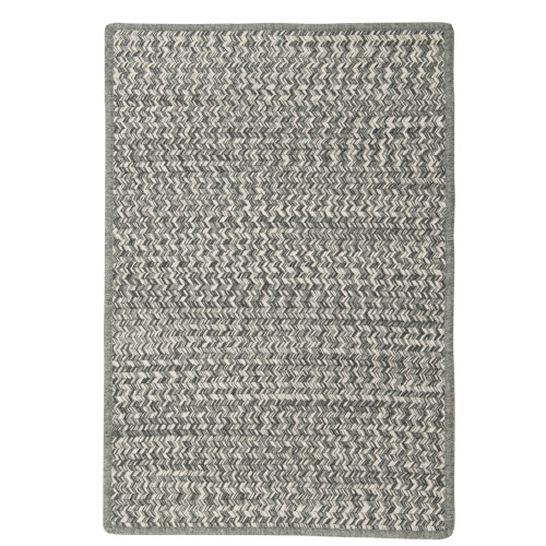 10' x 13' Gray and White All Purpose Handcrafted Reversible Rectangular Outdoor Area Throw Rug - IMAGE 1