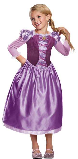 Purple Rapunzel Day Dress Class Girl Child Halloween Costume - Large - IMAGE 1
