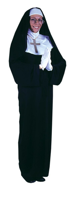 Black and White Mother Superior Nun Women Adult Halloween Costume - Standard - IMAGE 1