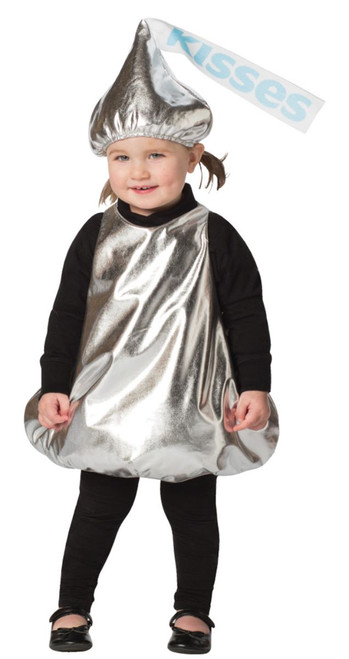 Silver and White Hersheys Kiss Unisex Infant Halloween Costume - IMAGE 1