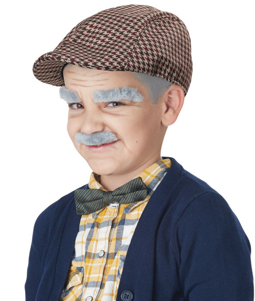 Gray Old Man Kit Boy Child Halloween Costume Accessory - One Size - IMAGE 1