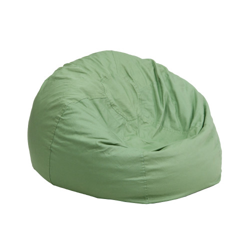 30" Green Contemporary Solid Kids Small Bean Bag Chair - IMAGE 1