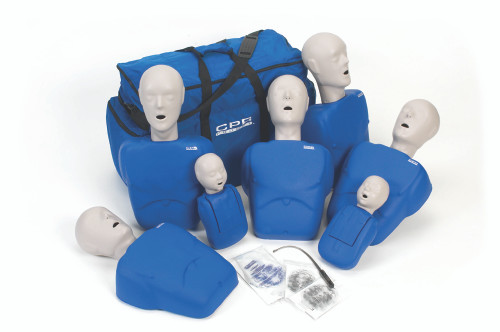 Set of 7 Blue and White Standard CPR Manikin, 28.50" - IMAGE 1