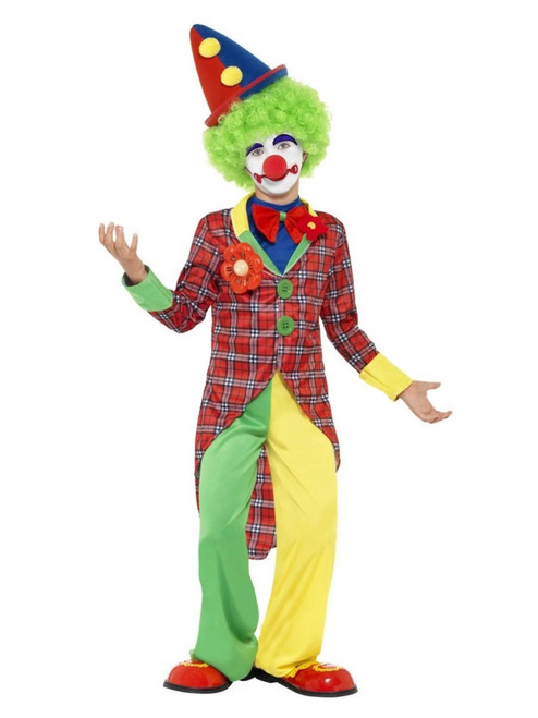 49" Red and Yellow Clown Boy Child Halloween Costume - Large - IMAGE 1