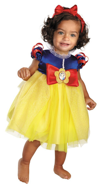 Red and Yellow Snow White Themed Infant Halloween Costume - IMAGE 1