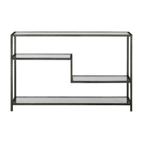 34” Leo Industrial Console Table - IMAGE 1