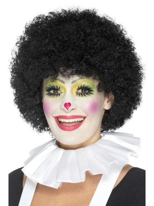 24" White Clown Unisex Adult Halloween Neck Ruffle Costume Accessory - One Size - IMAGE 1