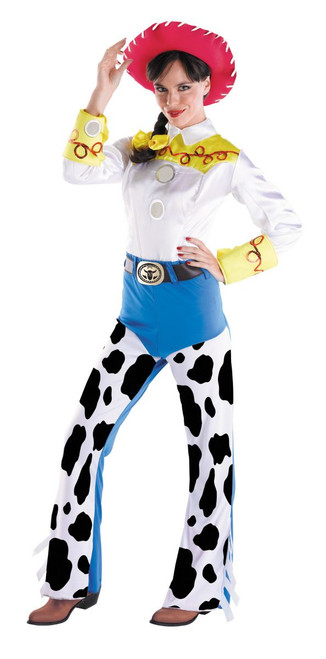 White and Blue Cowgirl Jessie Women Adult Halloween Costume - Large - IMAGE 1