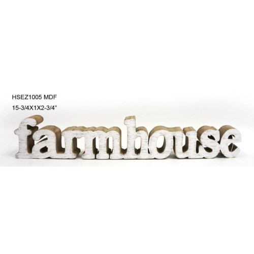 15.75" White Distressed Finish Farmhouse Tabletop Decors - IMAGE 1