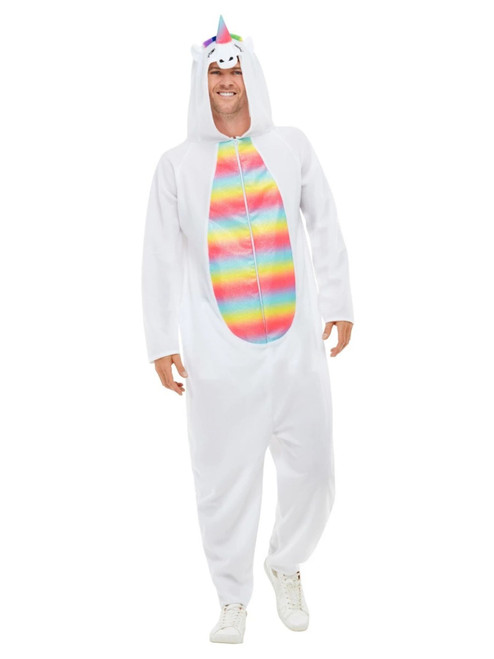 41" White and Red Unicorn Unisex Adult Halloween Costume - XL - IMAGE 1