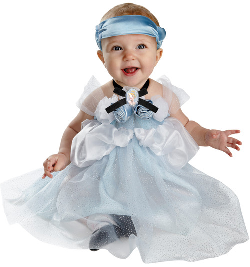 Blue and Black Cinderella Baby Girl Infant Christmas Costume - Small - IMAGE 1