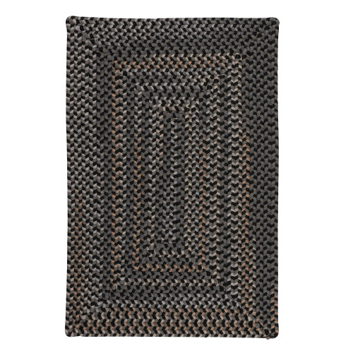 7' x 7' Black and White All Purpose Handcrafted Reversible Square Area Throw Rug - IMAGE 1