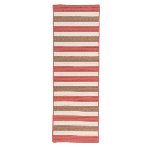 30" x 192" Brown and Red Rectangular Outdoor Doormat - IMAGE 1