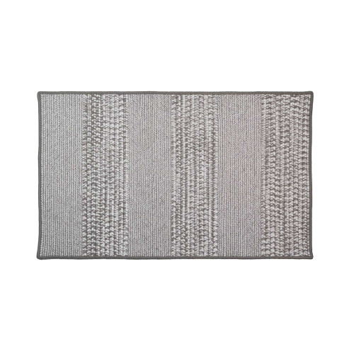 Gray and Silver Tweed Textured Handcrafted Reversible Door Mat 45" x 70" - IMAGE 1
