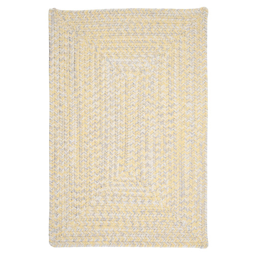 5' x 8' Yellow and Gray Reversible Rectangular Area Throw Rug - IMAGE 1