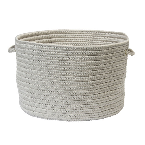 14" Off-White Handmade Braided Basket - IMAGE 1