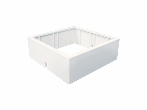 Set of 2 White Cap Adapters for 3.5x3.5 Fence Post - IMAGE 1