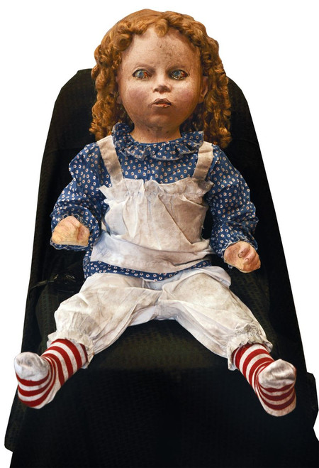 Beige and White Deadly Doll Frightronics Halloween Prop - IMAGE 1