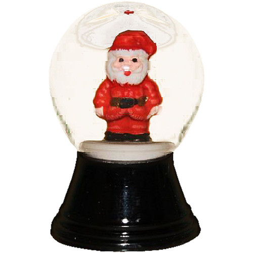 1.5" Black and Red Snow Globe Santa Tabletop Decoration - IMAGE 1