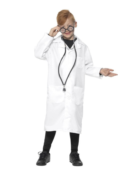 White Solid Doctor or Scientist Unisex Child Halloween Costume - Medium - IMAGE 1