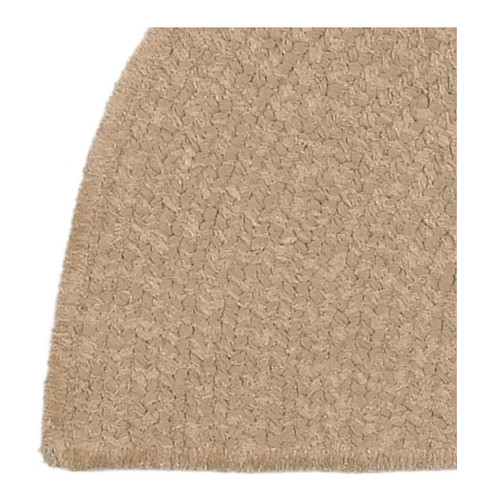 Set of 2 Light Mocha Brown Half-Moon Shaped Reversible Handcrafted Rug ...