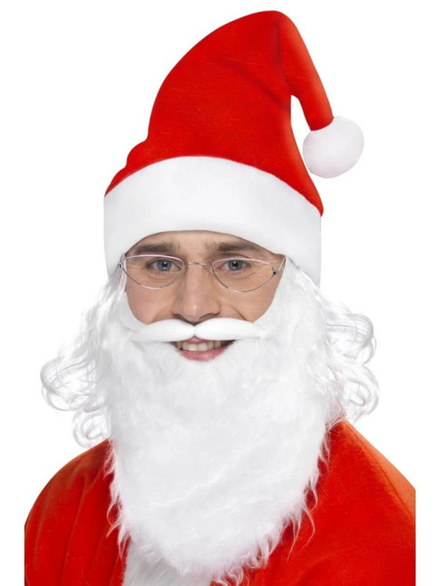 36" White and Red Unisex Adult Christmas Santa Dress Up Kit - One Size - IMAGE 1