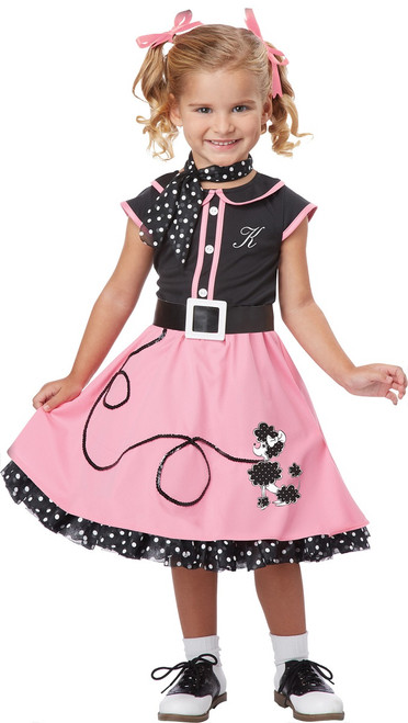 Black and Pink Poodle Cutie Girl Child Halloween Costume - Small - IMAGE 1