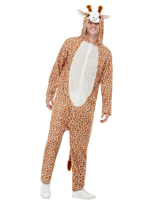 48" Brown and White Giraffe Unisex Adult Halloween Costume - XL - IMAGE 1