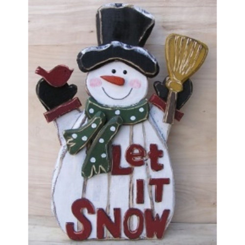 29" White and Red Snowman Outdoor Patio Christmas Figurine - IMAGE 1