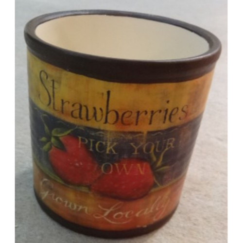 4" Yellow and Red Strawberries Storage Containers - IMAGE 1