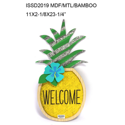 23.25" Yellow and Green Contemporary WELCOME Wall Signs - IMAGE 1