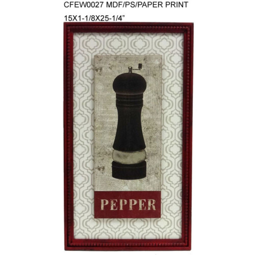 25.25" Red and Black SALT Framed Wall Plaque - IMAGE 1