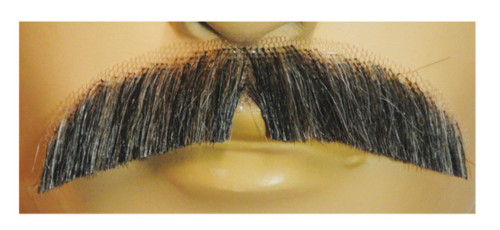 Brown and Gray Downturn Men Adult Halloween Mustache Costume Accessory - One Size - IMAGE 1