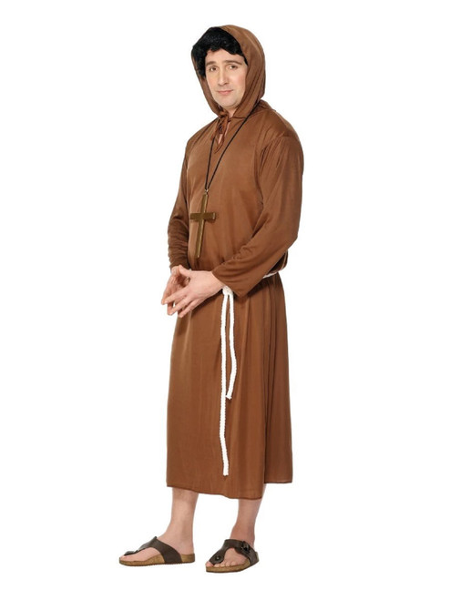 40" Brown Monk Saints and Sinners Men Halloween Costume - Medium - IMAGE 1