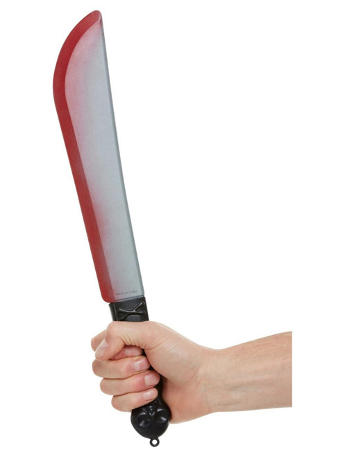 Silver and Black Unisex Adult Halloween Bloodied Knife Costume Accessory - One Size - IMAGE 1