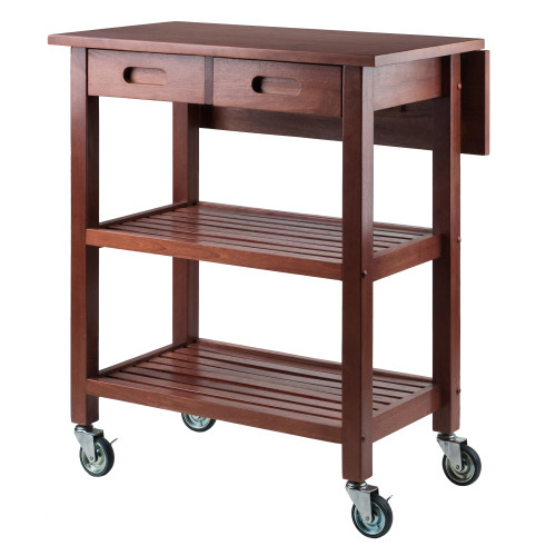 33" Walnut Unique Jonathan Kitchen Cart Organizer - IMAGE 1