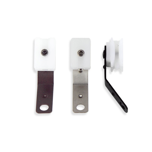 Set of 10 Silver Sliders for Decorative Traverse Rods 5" - IMAGE 1