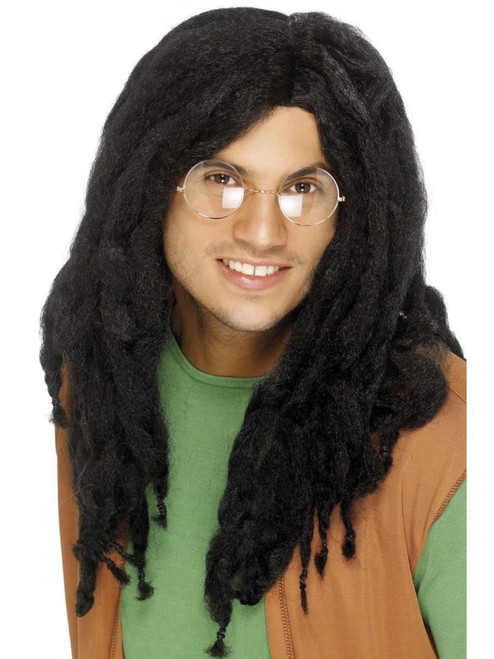 26" Black Jamaican Dreadlock Men Adult Halloween Wig Costume Accessory - One Size - IMAGE 1