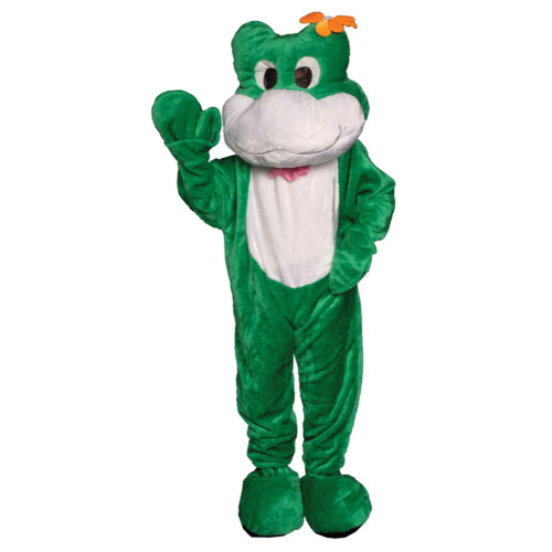 Green and White Frog Mascot Unisex Adult Halloween Costume - One Size - IMAGE 1